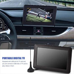 10 Inch Portable Digital Television , 16:9 ATSC HD Multimedia Interface Video Player Color TFT LED Display TV with Rechargeable Battery Support USB TF Card for Car ,Caravan ,Outdoor ,Kitchen