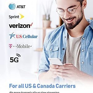 HiBoost Cell Phone Booster for Home – Up to 3,000 sq ft | Boosts 5G/4G LTE for All US Carriers | Verizon, AT&T, T-Mobile, Sprint & More | Band 12/17, 13, 5, 4, 25/2 | FCC Approved Signal Booster