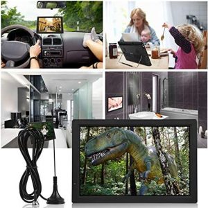 ASHATA Portable Digital Television,14″ 1080P HD Digital Television ATSC Portable T,HDMI Video Player for Home Car,with USB Port, SD/MMC Card Slot,Play U Disk Drive Content,110-220V US