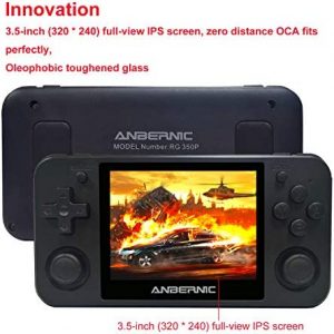 HAIHUANG RG350P Handheld Game Console,Plug & Play Video Games with 32G TF Card 2500 Classic Games, Portable Game Console 3.5 Inch HD Screen Supports HDMI Output (Black)
