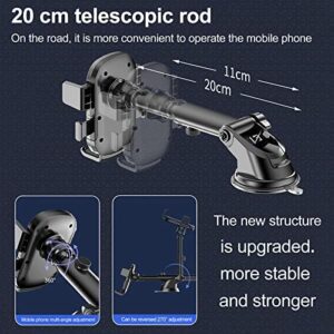 Amiss Universal Car Cell Phone Holder Stand Mount, [Super Suction Cup] Dashboard/Windshield/Vent, Automobile Cradles, Car Interior Accessories, Fit for iPhone 11/12 & Samsung & All Cell Phones – Black