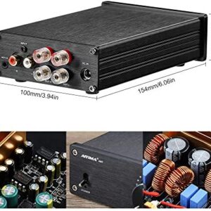 AIYIMA A07 TPA3255 Power Amplifier 300Wx2 HiFi Class D Stereo Digital Audio Amp 2.0 Channel Amplifier for Passive Speaker Home Audio (A07+DC 32V Power Adapter)