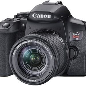 Canon EOS Rebel T8i DSLR Camera with 18-55mm Lens (3924C002) + 64GB Memory Card + Color Filter Kit + Case + Filter Kit + Corel Photo Software + LPE17 Battery + Charger + Card Reader + More (Renewed)