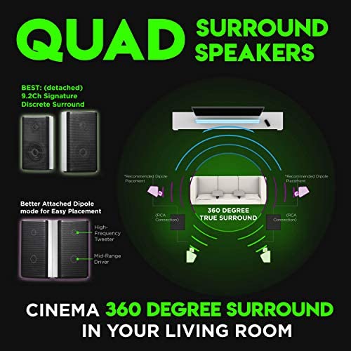 Nakamichi Shockwafe Ultra 9.2.4 Channel 1000W Dolby Atmos/DTS:X Soundbar with Dual 10" Subwoofers (Wireless) & 4 Rear Surround Speakers. Enjoy Plug and Play Explosive Bass & High End Cinema Surround - Image 4