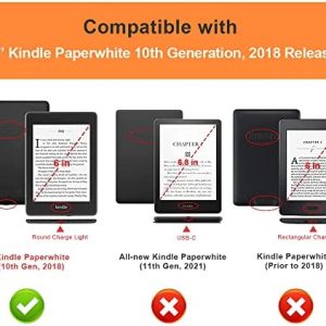 Colorful Star Floral Slimshell Case for 6″ Kindle Paperwhite 10th Generation 2018 Release – Botanical Flowers Patterned PU Leather Covers for Kindle Paperwhite E-Reader Accessory – Colorful Plants