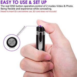 Spy Pen Camera, HD 1080P Hidden Camera Portable Digital Video Recorder, Mini Body Camera with Loop Recording Wireless Security Nanny Pen Comcorder for Business and Conference