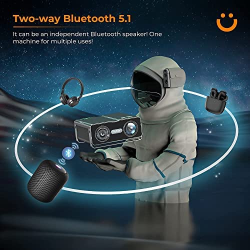 YABER V10 5G WiFi Bluetooth Projector 9800L Full HD 1080P 400 ANSI Lumen Projector Carry Bag Included Support 4K, 4D/4P Keystone&Zoom, Home Theater&Outdoor Video Projector for iOS/Android/PC/PPT/PS5 - Image 4