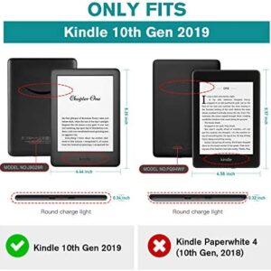 Ayotu Folding Case for All-New Kindle 10th Gen 2019 Release,with Auto Wake/Sleep , Lightweight Leather Hands-Free Stand Cover with Hand Strap (Not Fit Kindle Paperwhite), Yellow Flowers