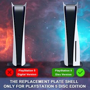 SIKEMAY PS5 Console Faceplate, Hard Shockproof Playstation 5 Face Plate Shell Skin Case, ABS Anti-Scratch Dustproof PS5 Gaming Console Cover Replacement Accessories for PS5 Disc Edition – Blue