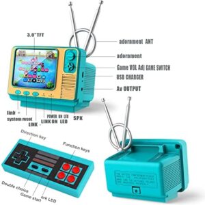 WELLST·G Retro Video Games Console for Kids Adults Built-in 308 Classic Electronic Game 3.0” Screen Mini TV Games Console Support TV Output and USB Charging Birthday Xmas Gift for Boys Girl 4-12