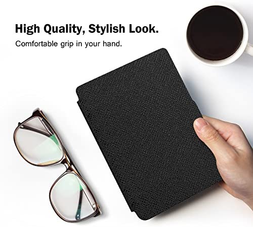 MoKo Case for Kobo Clara HD 6" 2018 E-Reader Cover Case, Premium Ultra Compact Protective Sleep Wake Up Slim Lightweight Cover Case for Kobo Clara HD 6" Tablet/e-Reader, Black - Image 3