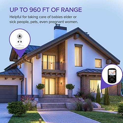 Video Baby Monitor with Camera and Audio - Auto Night Vision,Two-Way Talk, Temperature Monitor, VOX Mode, Lullabies, 960ft Range and Long Battery Life - Image 6