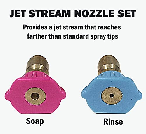 Pressure Washer Gun Accessories Kit: 4000 PSI Power Washer Wand Attachment w/High Pressure Extension, Pivot Connector, Male Adapter Parts & Quick Connect Water Spray Nozzles for Car Wash or Concrete - Image 7