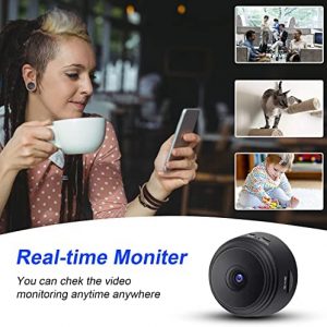 2022 Hidden Camera Detector – 1080P WiFi Camera for Home Office Security, Indoor Camera with Motion Detection Night Vision,Car Cameras for Surveillance – Size:1.2 x 1.2 x 2.1 inches