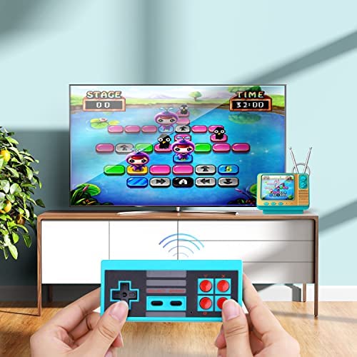WELLST·G Retro Video Games Console for Kids Adults Built-in 308 Classic Electronic Game 3.0'' Screen Mini TV Games Console Support TV Output and USB Charging Birthday Xmas Gift for Boys Girl 4-12 - Image 3
