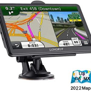 7inch GPS Navigation for Car Truck GPS Big Touchscreen Truck GPS Vehicle GPS Navigation System with POI Speed Camera Warning Voice Guidance Lane and Free Lifetime Map Updates