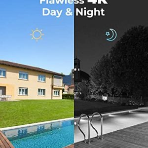 REOLINK 4K Security Camera System, 4pcs H.265 PoE Wired Turret 4K Cameras with Person Vehicle Detection, 4K/8MP 8CH NVR with 2TB HDD for 24-7 Recording, RLK8-820D4-A