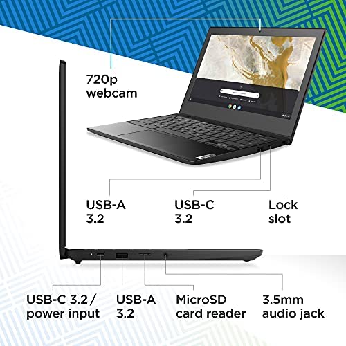 Lenovo IdeaPad 3 11 Chromebook Laptop, 11.6" HD Display, Intel Celeron N4020, 4GB RAM, 64GB Storage, Intel UHD Graphics 600, Chrome OS, Onyx Black - Image 5