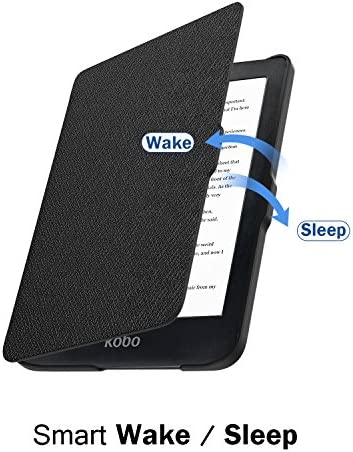MoKo Case for Kobo Clara HD 6" 2018 E-Reader Cover Case, Premium Ultra Compact Protective Sleep Wake Up Slim Lightweight Cover Case for Kobo Clara HD 6" Tablet/e-Reader, Black - Image 5