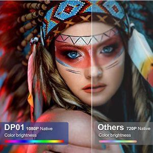 Projector with WiFi and Bluetooth, 5G WiFi Native 1080P 9500L YOWHICK Outdoor Projector 4K Support, Mini Portable Movie Projector with Screen, for HDMI, VGA, USB, Laptop, iOS & Android Phone