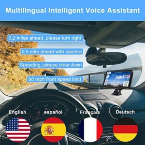 2022 GPS Navigation for Car Truck 7 Inch Touch Screen Maps Voice Navigation Vehicle GPS Speeding Warning Route Planning Free Lifetime Maps of USA Canada Mexico