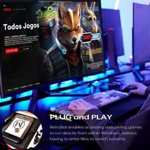 2TB Retro Game Console for Windows, External Hard Drive Built-in 100,000 Games, Video Game Consoles, HDD USB 3.0, Game Drive Compatible with Mame/Atari/SNES/Sega/PS1, Pre-Installed 105 Emulators