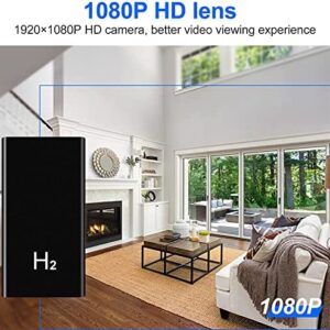 Hidden Camera Power Bank Security Camera 1080P HD 5000mAh Portable Spy Camera, Surveillance Camera for Home Office, Nanny Camera with Night Vision, Long Time/Loop Recording, No Wi-Fi Function
