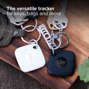 Tile Mate (2022) 2-Pack. Bluetooth Tracker, Keys Finder and Item Locator for Keys, Bags and More; Up to 250 ft. Range. Water-Resistant. Phone Finder. iOS and Android Compatible.