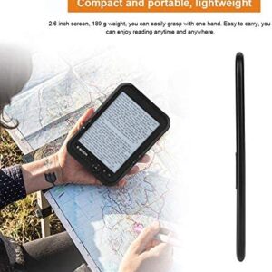 6” Portable E-Paper with 800×600 Resolution+Audio Player, E-Reader E-Book Reader with Electronic Ink Screen Available in 29 Languages with A Pair of Headphone and Leather Case, 16/8/4GB(Black 8G)
