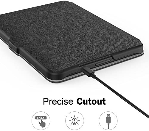 MoKo Case for Kobo Clara HD 6" 2018 E-Reader Cover Case, Premium Ultra Compact Protective Sleep Wake Up Slim Lightweight Cover Case for Kobo Clara HD 6" Tablet/e-Reader, Black - Image 4