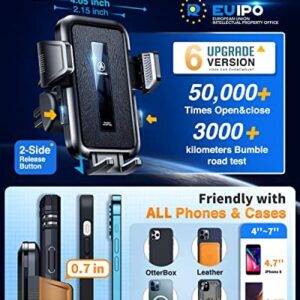 [2022 Newest] VANMASS Car Phone Holder Mount [Upgraded Super Suction] Dashboard Phone Holder, Cell Phone Holder Car Dash Windshield Air Vent Stand for iPhone 13 12 Pro Max Samsung Truck, Black