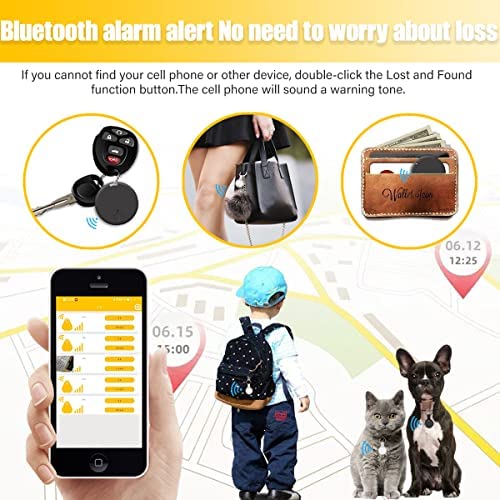NouSKaU Portable Pet GPS Tracking - Bluetooth 5.0 Mobile Key Tracking Smart Anti-Loss Device,2022 Mini Pet GPS Locator Bluetooth Tracer Include Batteries and Protective Case, Fit for iOS (2 Pack) - Image 4