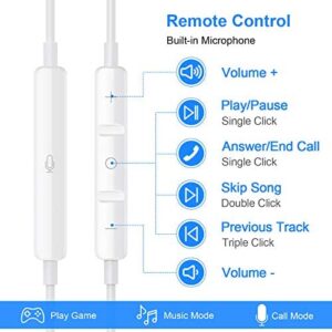 TITACUTE USB C Headphone for Galaxy S21 S22 S20 FE A53 Samsung Z Flip 4 3 Digital USB Type C Earphone with Mic Volume Control Noise Canceling Stereo Wired Earbud for Google Pixel 6 5 OnePlus 10T White