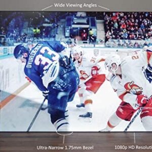 55″ Video Wall Monitor Display – Ultra Narrow 1.7mm Bezel TV for Entertainment and Advertising – 1080p Commercial Television High Definition HD 60hz Refresh Rate