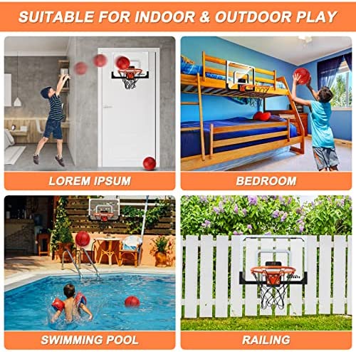 Over The Door Basketball Hoop with Electronic Scoreboard Indoor Basketball Hoop for Kids and Adults Bedroom Basketball Hoop Office Mini Hoop - Image 7