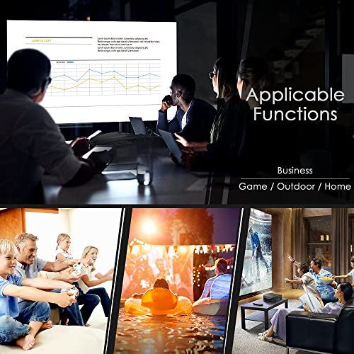 Projector, GooDee 2022 Upgraded Native 1080P Video Projector, 9500L Outdoor Movie Projector, 230" Supported Home Projector, Compatible with Fire TV Stick, PS4, HDMI, VGA, AV and USB, Black (YG600) - Image 6