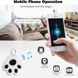 Megtaight Mini Dog Paw GPS Cute Pet Finders Locator Portable Portable Bluetooth Intelligent Anti-Lost Device for Luggages/Kid/Pet/Cat/Dog, No Monthly Fee App Locator