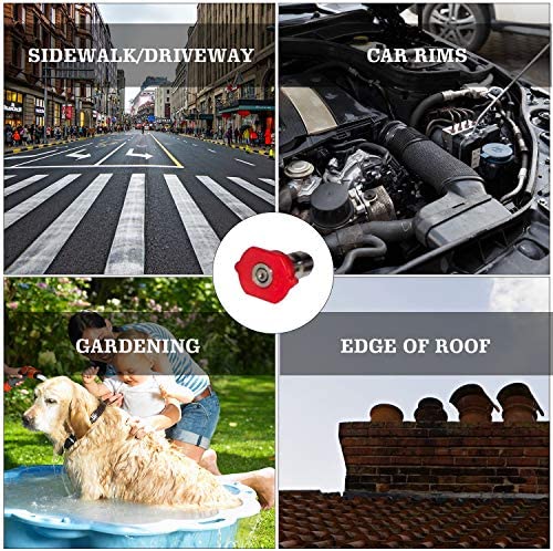 Xiny Tool Pressure Washer Extension Wand, 10 Pack Upgrade Power Washer Lance with 5 Atomization Nozzle Tips, 30°, 90°,1 Gutter Cleaner Attachment Curved Rod, 1/4" Quick Connect, 4000 PSI - Image 5