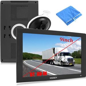 9inch Truck GPS Navigation for Car Big Touchscreen GPS Navigator Bluetooth AV-in XGODY 8GB ROM SAT NAV System Navigator Driving Alarm Lifetime map Updates