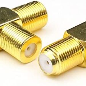 ANHAN F Type Female Splitter F Female to Female Connectors 3 Way F Type Female Satellite TV Signal Splitter RF Coax Coaxial Cable Adapters for TV Video Antenna 2Packs