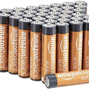 Amazon Basics 36 Pack AAA High-Performance Alkaline Batteries, 10-Year Shelf Life, Easy to Open Value Pack