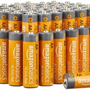 Amazon Basics 48 Pack AA High-Performance Alkaline Batteries, 10-Year Shelf Life, Easy to Open Value Pack