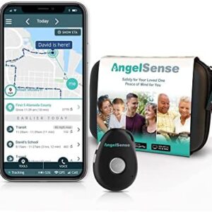 AngelSense Personal GPS Tracker for Kids, Teen, Autism, Special Needs, Elderly, Dementia – 2-Way Auto-Answer Speakerphone & SOS Button – School Bus Tracking – Easy-to-Use App