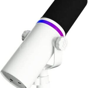 BEACN Mic Light – USB C Broadcast Dynamic Microphone with RGB Lighting and DSP Powered EQ, Compression, Expander/Gate, Enhancement Suite, and Real-Time Denoising.