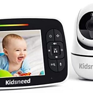 Baby Monitor, 3.5″ Screen Video Baby Monitor with Camera and Audio, Remote Pan-Tilt-Zoom , Night Vision, VOX Mode, Temperature Monitoring, Lullabies, 2-Way Talk, 960ft Range
