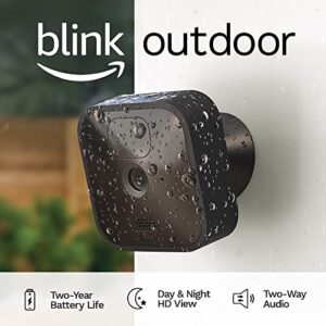 Blink Outdoor – wireless, weather-resistant HD security camera, two-year battery life, motion detection, set up in minutes – 3 camera kit