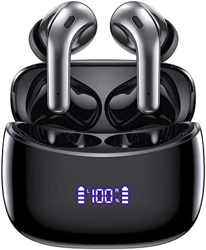 Bluetoth Headphones 50H Playback True Wireless Earbuds with Wireless Charging Case Waterproof Earphones in-Ear Headset with Microphone for Android iOS Laptop TV Gaming Computer Sport ZINGBIRD-VEAT00L