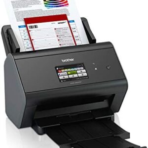 Brother ImageCenter ADS-2800W Wireless Document Scanner, Multi-Page Scanning, Color Touchscreen, Integrated Image Optimization, High-Precision Scanning, Continuous Scan Mode, Black