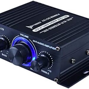 CALIDAKA Professional Audio Power Amplifier,2 Channel Theater Power Stereo Sound Receiver,Home Audio Power Amplifier System,Auto Stable Power Amplifier Music Receiver for Speaker Studio Use