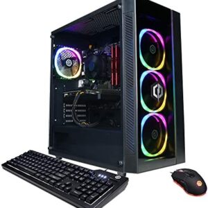 CYBERRPOWERPC Gamer Xtreme VR Gaming PC, Intel Core i5-11600KF 3.9GHz, GeForce RTX 3060 12GB, 16GB DDR4, 500GB PCI-E NVMe SSD, 1TB HDD, WiFi Ready & Win 11 Home (GXiVR8480A11), Black